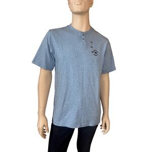 The Black Dog Polo Shirt Henley 100% Cotton Short Sleeve Martha's Vineyard